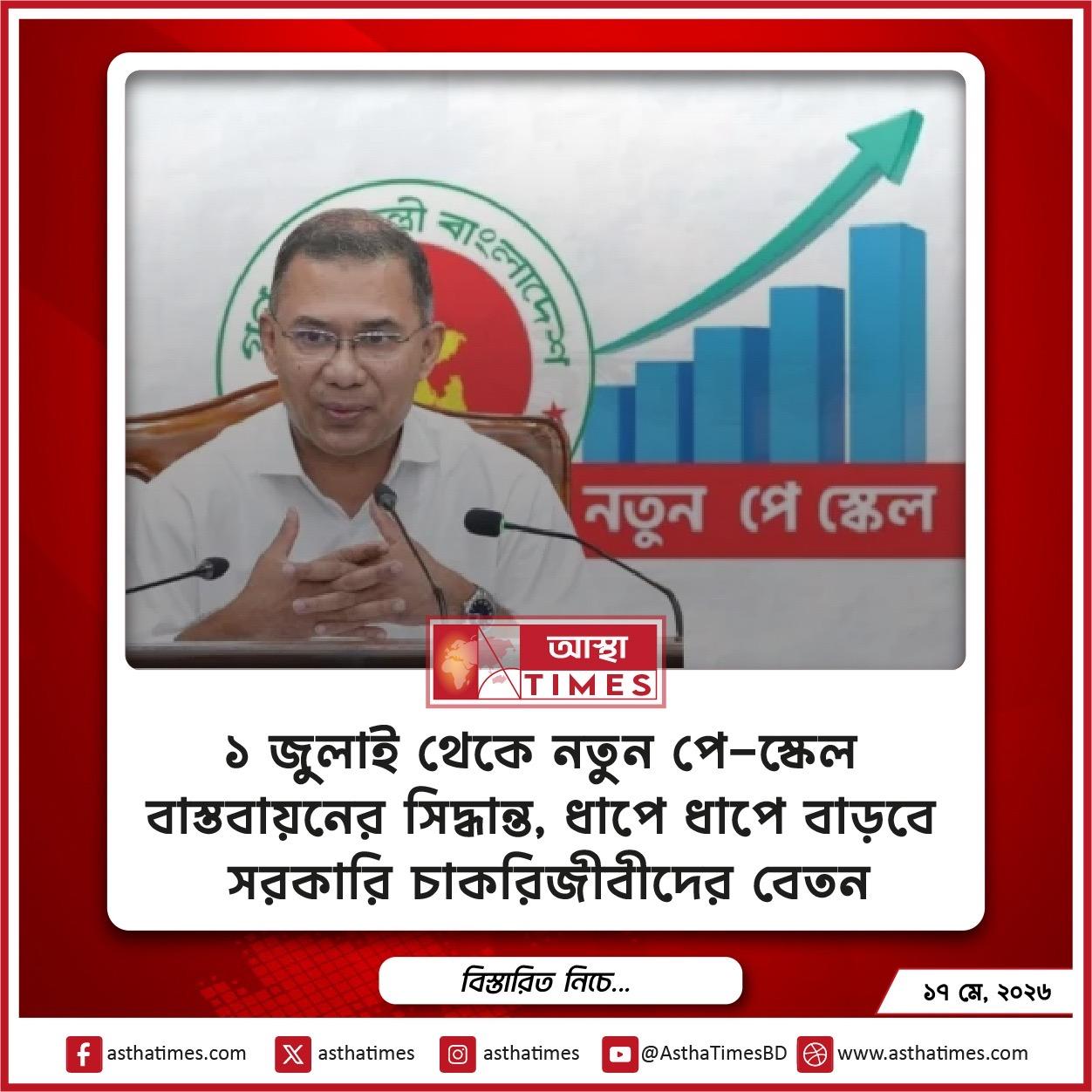 ১ জুলাই থেকে নতুন পে-স্কেল বাস্তবায়নের সিদ্ধান্ত, ধাপে ধাপে বাড়বে সরকারি চাকরিজীবীদের বেতন