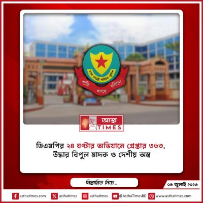 ডিএমপির ২৪ ঘণ্টার অভিযানে গ্রেপ্তার ৩৬৩, উদ্ধার বিপুল মাদক ও দেশীয় অস্ত্র