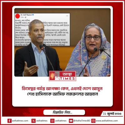 ডিসেম্বর পর্যন্ত অপেক্ষা কেন, এখনই দেশে আসুন শেখ হাসিনাকে আসিফ নজরুলের আহ্বান